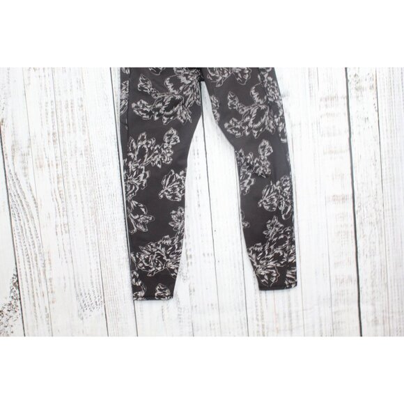 Athleta Rainier Reflective Tights Workout Yoga Aluna Bloom Black Large - Picture 7 of 11